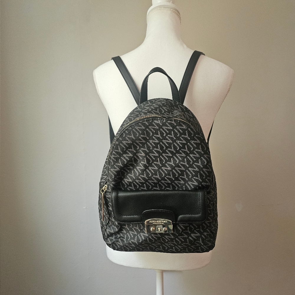 Jones New York Black Signature Mini Backpack